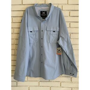 NEW Arctix Men's Utility Shirt Sz 3XL Blue Sky Breathable Sports Roll Tab Sleeve